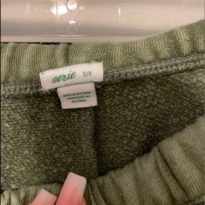 Green joggers from Aerie.